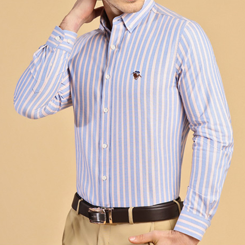 Oxford Cotton Casual Shirt Business - 새로운 100% 순면 스마트 캐주얼 남성용