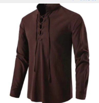 남성용 해적 셔츠 바이킹 레트로 르네상스 중세 고딕 빅 - Medieval Gothic Lace Up Pirate Shirt 리뷰 및 가격
