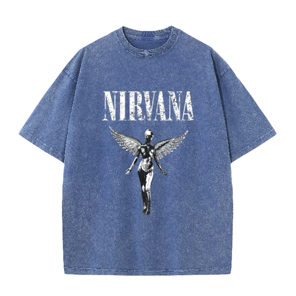 레트로 애시드 워시 오버사이즈 티셔츠 너바나 밴드 19 - Acid Wash Vintage Graphic T Shirt 리뷰 및 가격
