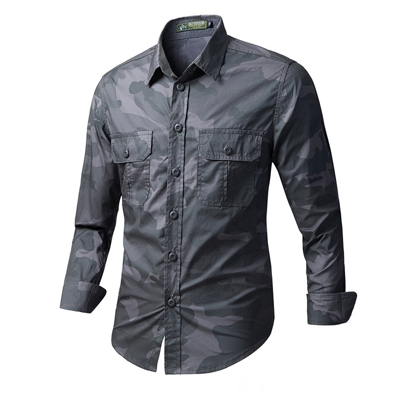 봄 가을 남성 전술 카고 셔츠 야외 남성 긴팔 군사 카 - Tactical Military Shirt Cargo 리뷰 및 가격