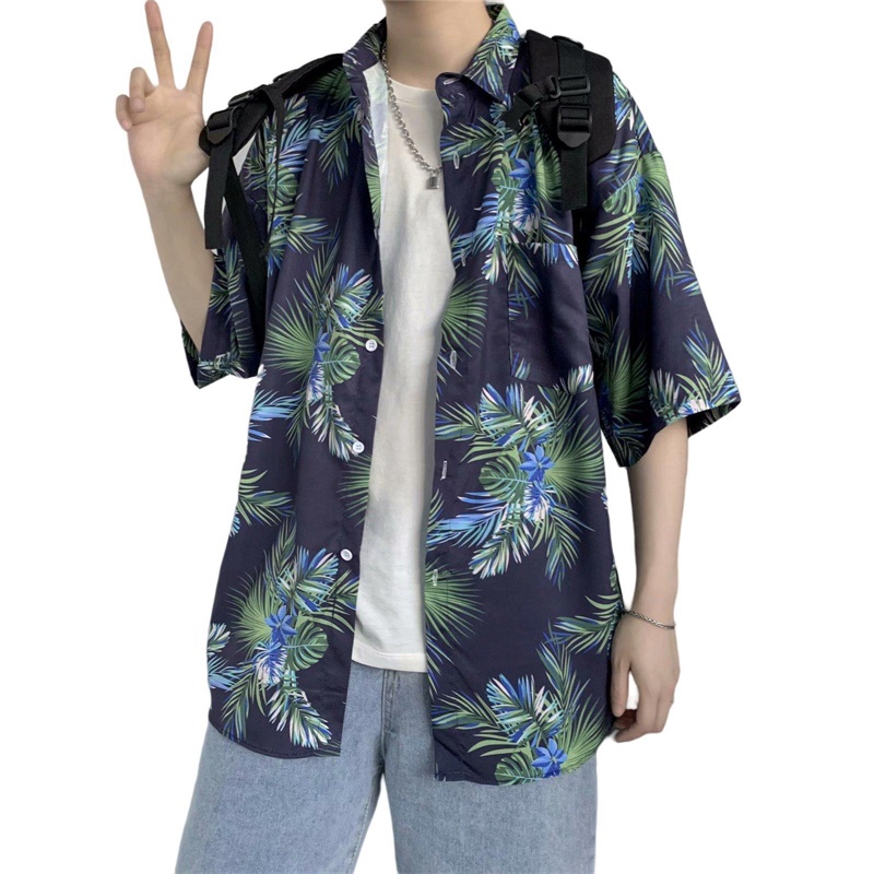 남성용 캐주얼 하와이안 레트로 꽃무늬 프린트 반팔 셔츠 - Vintage Hawaiian Floral Shirt 리뷰 및 가격