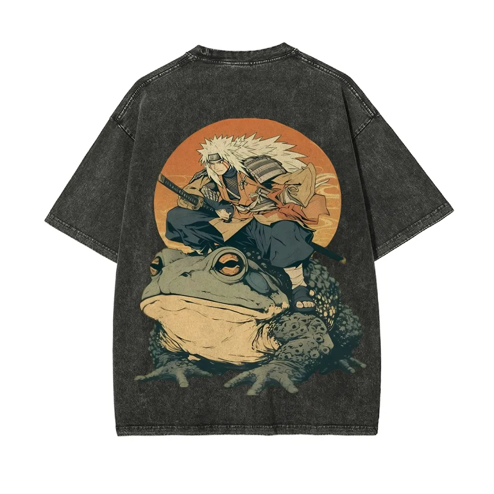 나루토 지라이야 티셔츠 가마부타 우키요에 빈티지 애시드 - Acid Wash Vintage Graphic T Shirt 리뷰 및 가격