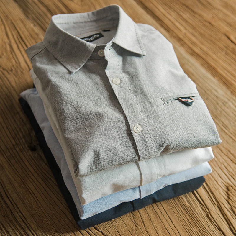 옥스포드 레트로 셔츠, 일본 비즈니스 캐주얼, 트렌디  - Oxford Cotton Casual Shirt Business 리뷰 및 가격