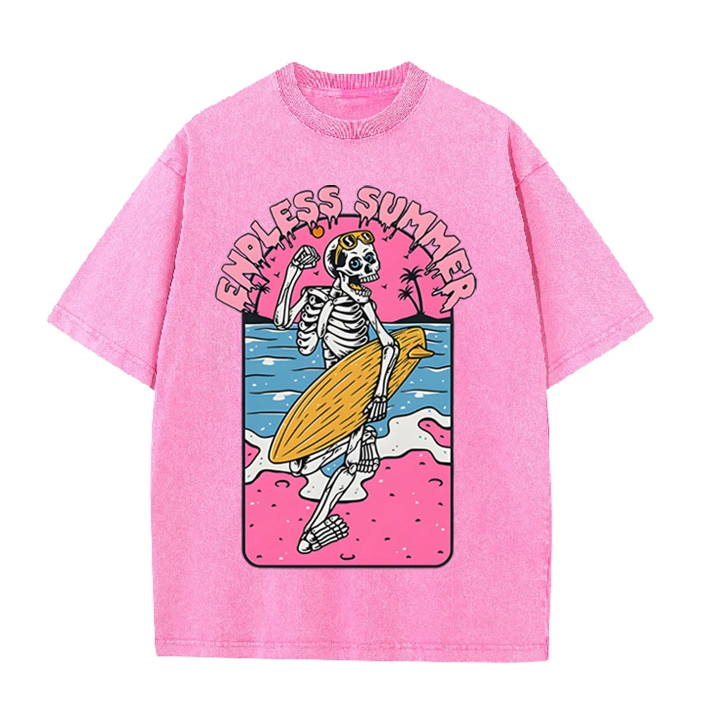2026 빈티지 스켈레톤 서퍼 엔들리스 썸머 그래픽 블 - Acid Wash Vintage Graphic T Shirt 리뷰 및 가격