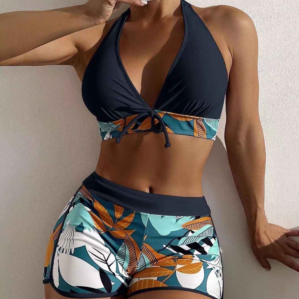 수영복 여성 투피스 수영복 민소매 탱키니 탑 하이 웨이 - Shorts 리뷰 및 가격