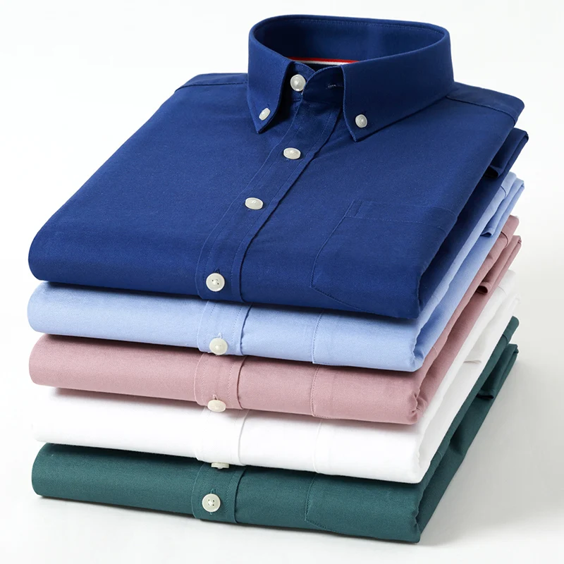 남성용 순면 옥스포드 줄무늬 격자 무늬 셔츠, 남성용  - Oxford Cotton Casual Shirt Business 리뷰 및 가격