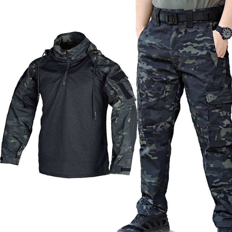 전술 유니폼 세트 밀리터리 프로그 셔츠 + 멀티 포켓  - Tactical Military Shirt Cargo 리뷰 및 가격